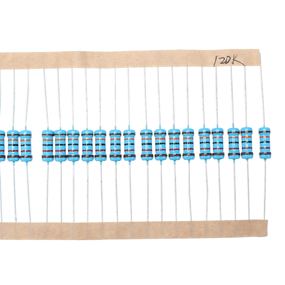 100pcs 1W 120KR Metal Film Resistor 1% 120K ohm Resistance