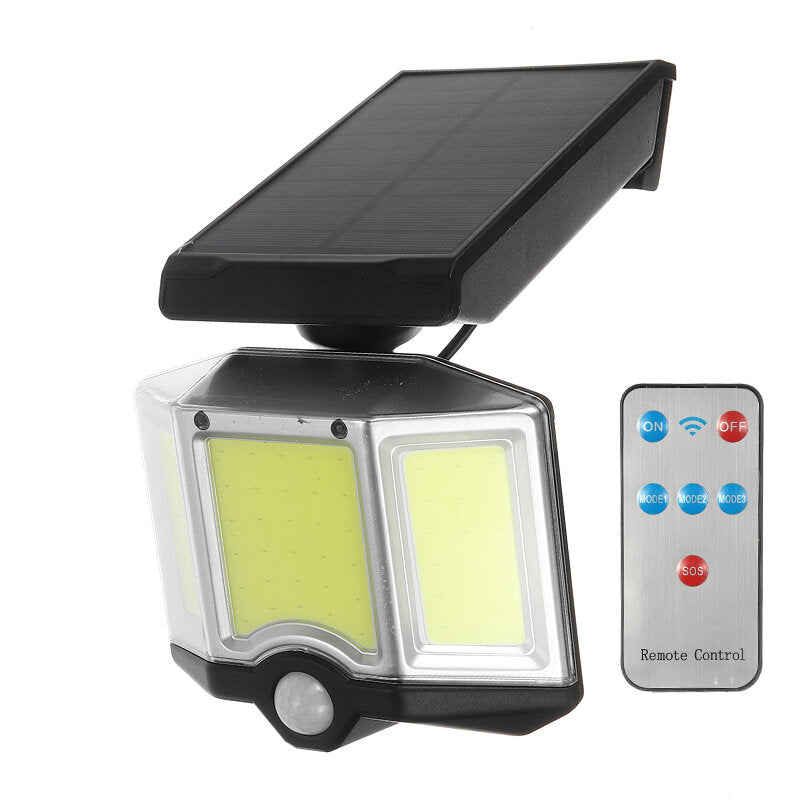 LED Solar PIR Motion Sensor Street Light Outdoor Garden Wall Security Flood