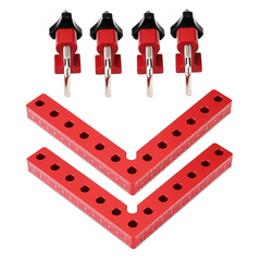 2 Set Woodworking Precision Clamping Square - L-Shaped Aluminum Alloy Fixtures for Accurate Panel Alignment