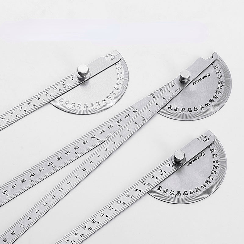 Stainless Steel irregular Protractor Large Carpenter's Measuring Angle Gauge