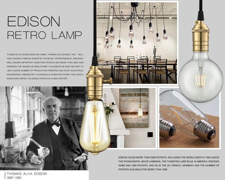 8W Warm White Non-Dimmable LED Filament Retro Edison Bulbs 220V