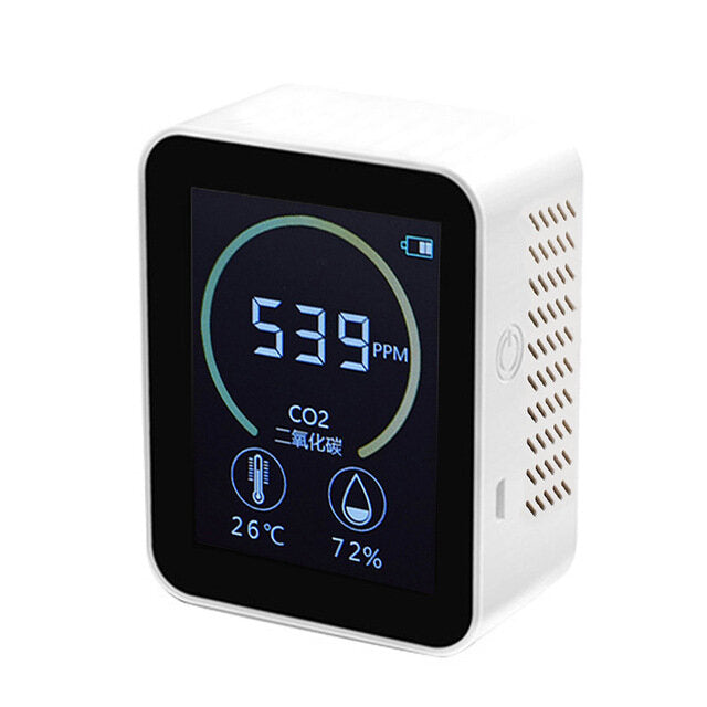 Household Air Quality Detector CO2 Meter Multifunctional C02 Temperature Humidity Tester LCD Display with Backlight