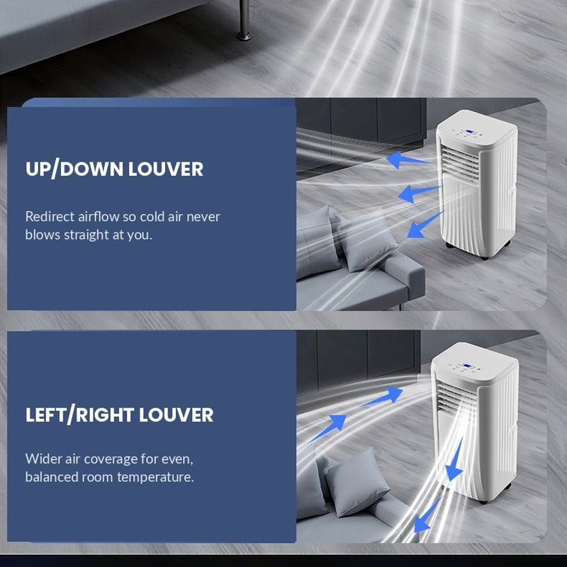 Smart Portable Air Conditioner & Dehumidifier | Self-Evaporating & Whisper-Quiet