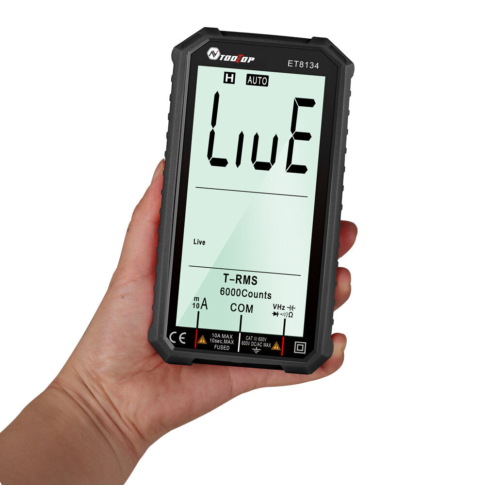 4.7 inch Large LCD Screen Smart True RMS Digital Multimeter Automatic + Manual Measure Resistance Diode Capacitance Temperature Frequency Test