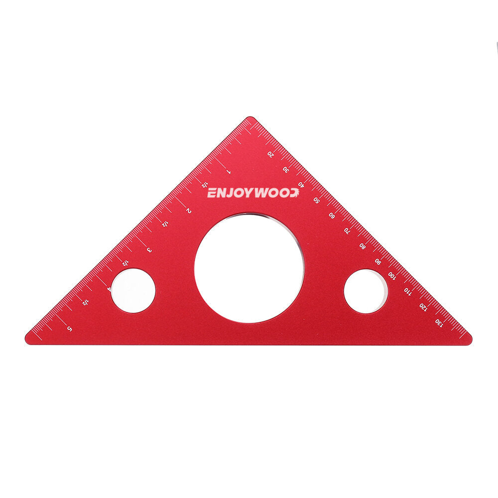 Aluminum Triangle Ruler for Woodworking - Precision Metric & Imperial Measurements, Durable, Compact, Easy to Handle