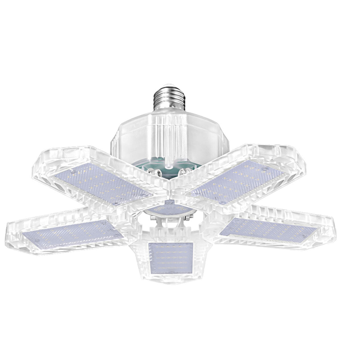 LED Garage Light E26/E27 Deformable Ceiling Light  Warehouse Lighting Bulb with 5 Adjustable Panels