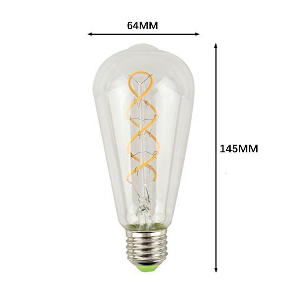 4W Dimmable Clear Gold Warm White Retro LED Light Bulb AC110-130V AC220-240V