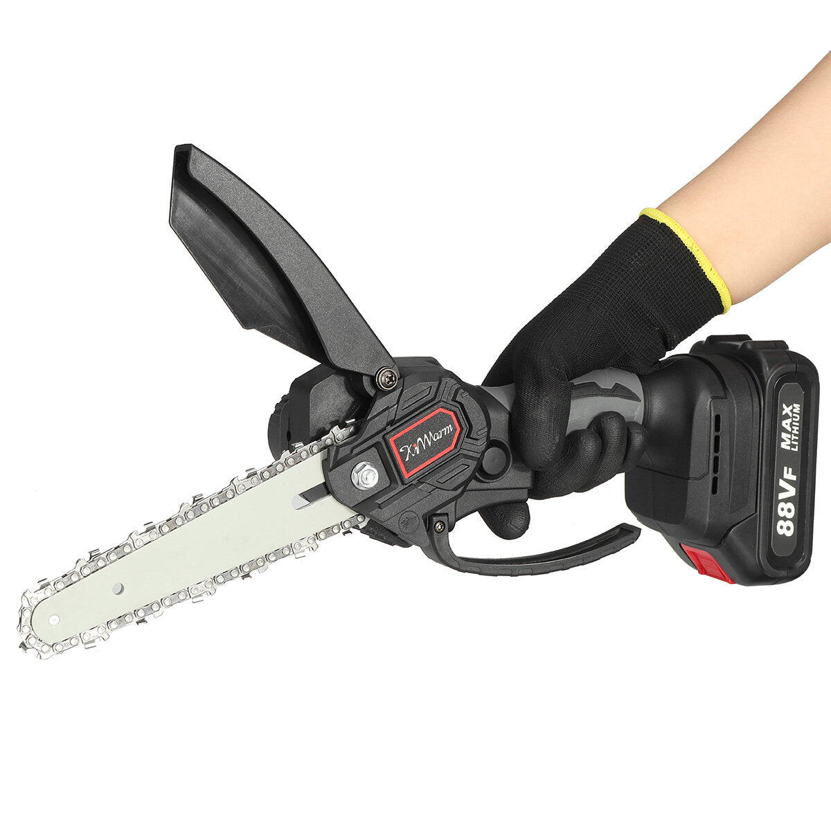 6 Inch 88VF Portable Electric Pruning Chain Saw Rechargeable Small Woodworking Chainsaw