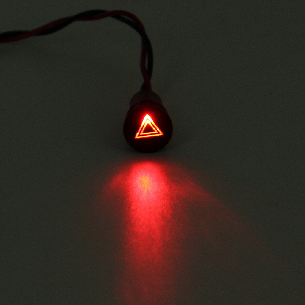 12V 16mm Metal LED Dash Panel Warning Pilot Light Indicator Lamp Boat