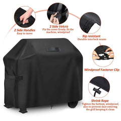 210D Oxford Black BBQ Cover Waterproof Fade-resistance UV-protection Grill Cover