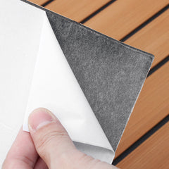 6mm 45x240cm EVA Foam Teak Deck Sheet Self Adhesive Boat Yacht Synthetic Decking Foam Floor Mat Brown With Black Stripes