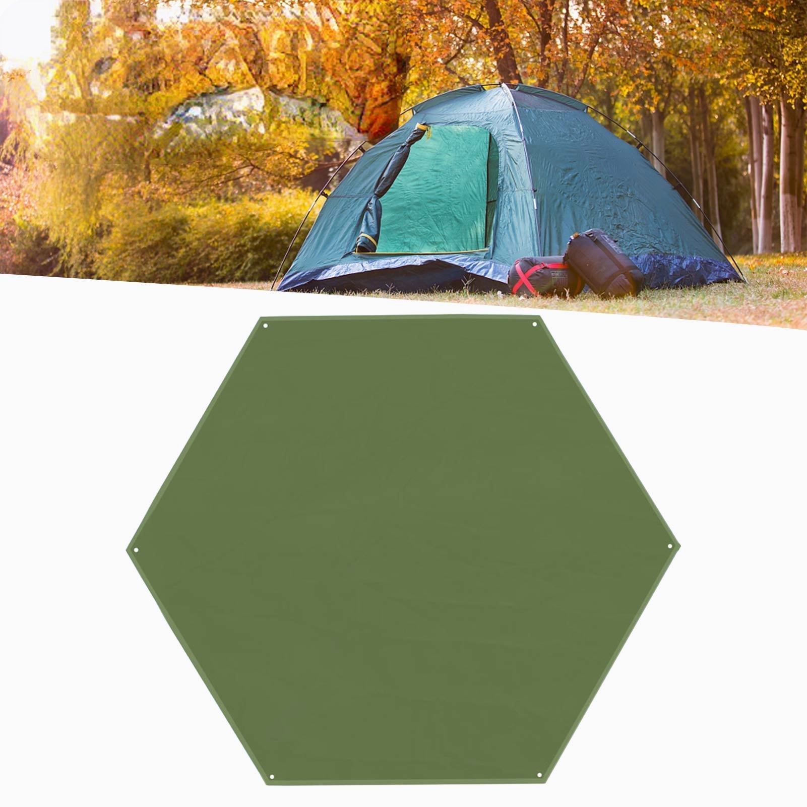Outdoor Waterproof Camping Tarp Multifunctional Picnic Beach Mat Tent Footprint Tent Footprint Hexagonal Moisture-proof Pad