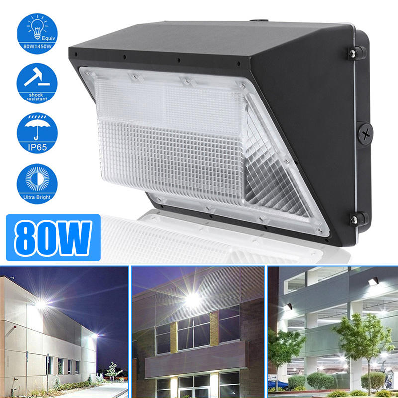 362*236*182mm 80W Wall Pack Wall Lamp 88LED White Light