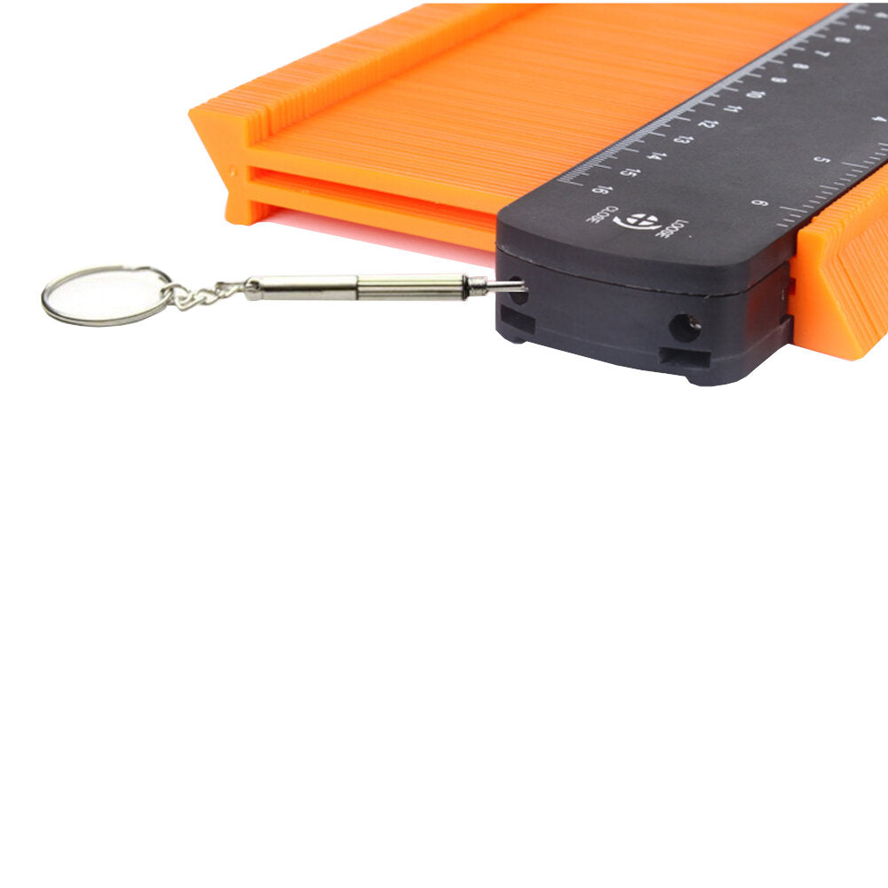 6/10 Inch Widen Contour Gauge Duplicator Profile Tool with Lock Alloy Edge Shaping Wood Measure Ruler