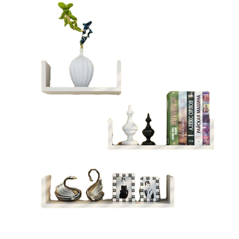 3Pcs Wooden Wall Shelf Wall-mounted Organiser Wall Decor