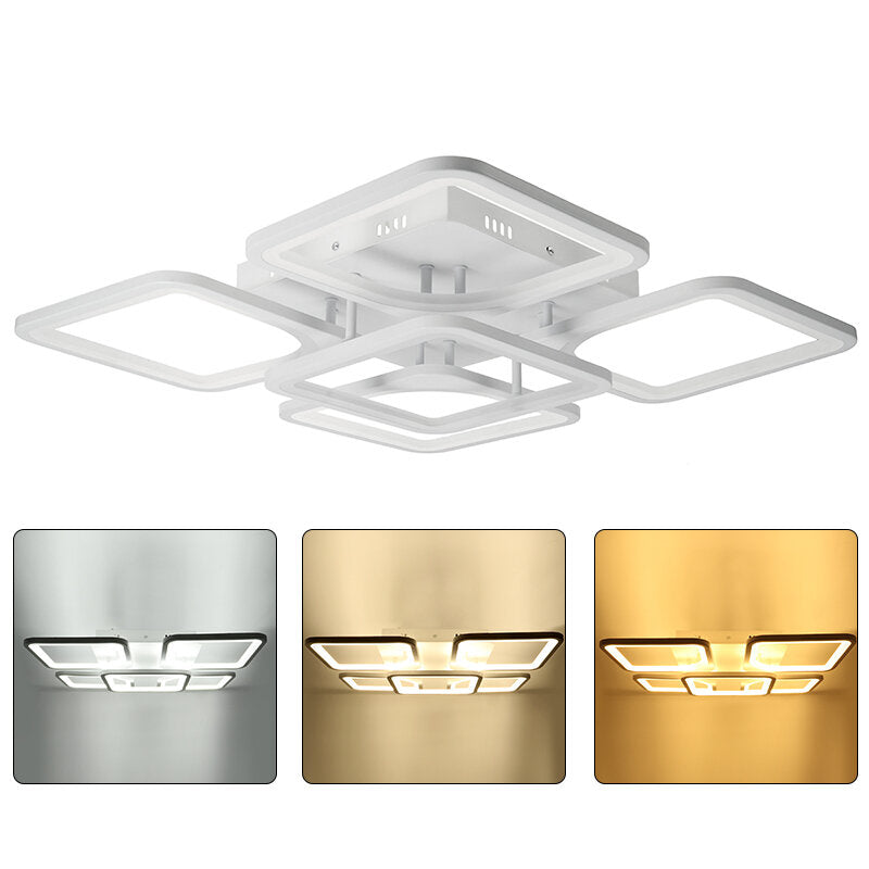 4300LM 900 LED Ceiling Lamp 5Pcs Cube Living Room Bedroom Pendant Light+Remote