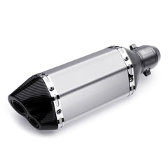 310mm Sliver Universal Motorcycle Dirt Bike ATV Exhaust Muffler Pipe DB Killer 38-51mm