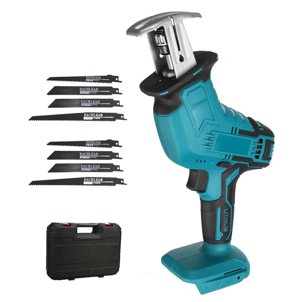 88VF Cordless Reciprocating Saw Electric Saw Metal Wood Cutting Tool Adjustable Speed Saber Saw W/ 8 Blades