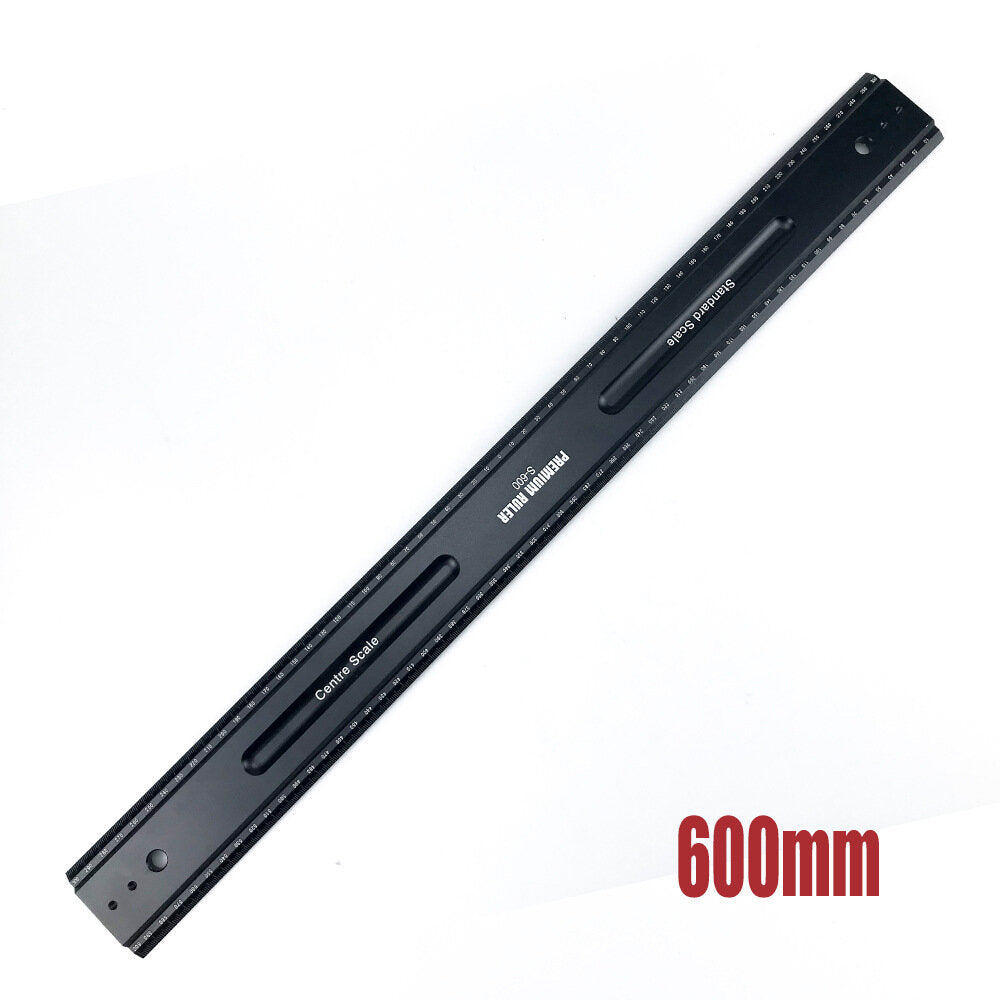 Aluminum Alloy Ruler with Position Limitator, Easy to Read, Durable, 300mm/600mm/900mm, Ideal for Professionals