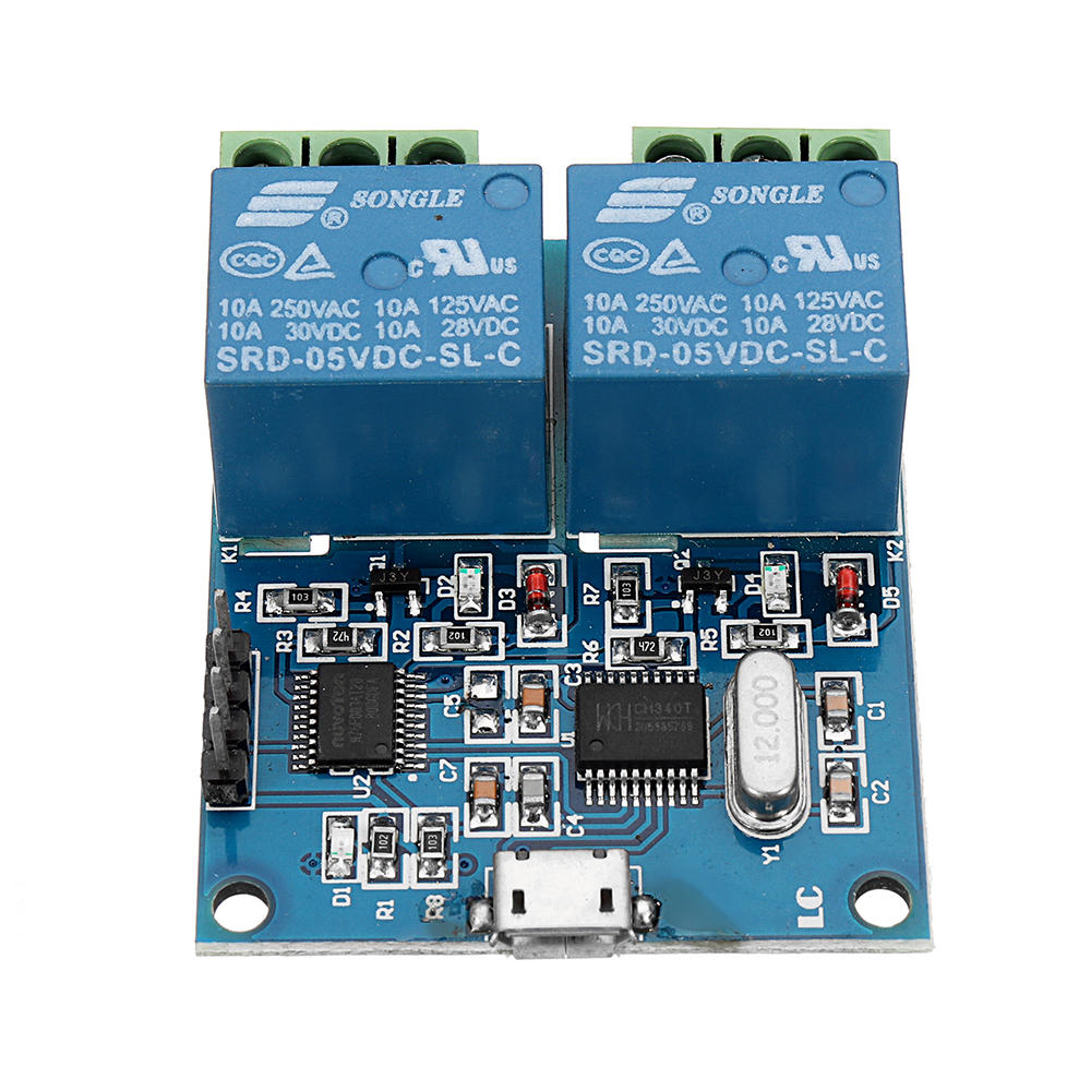 Dual Channel USB Relay Module USB Intelligent Control Switch