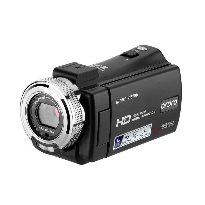 Digital Video Camera 1080P 30MP HD Infrared Night Vision 16X Zoom Portable Camcorder 3 Inch TFT Screen Video Camera Camcorder