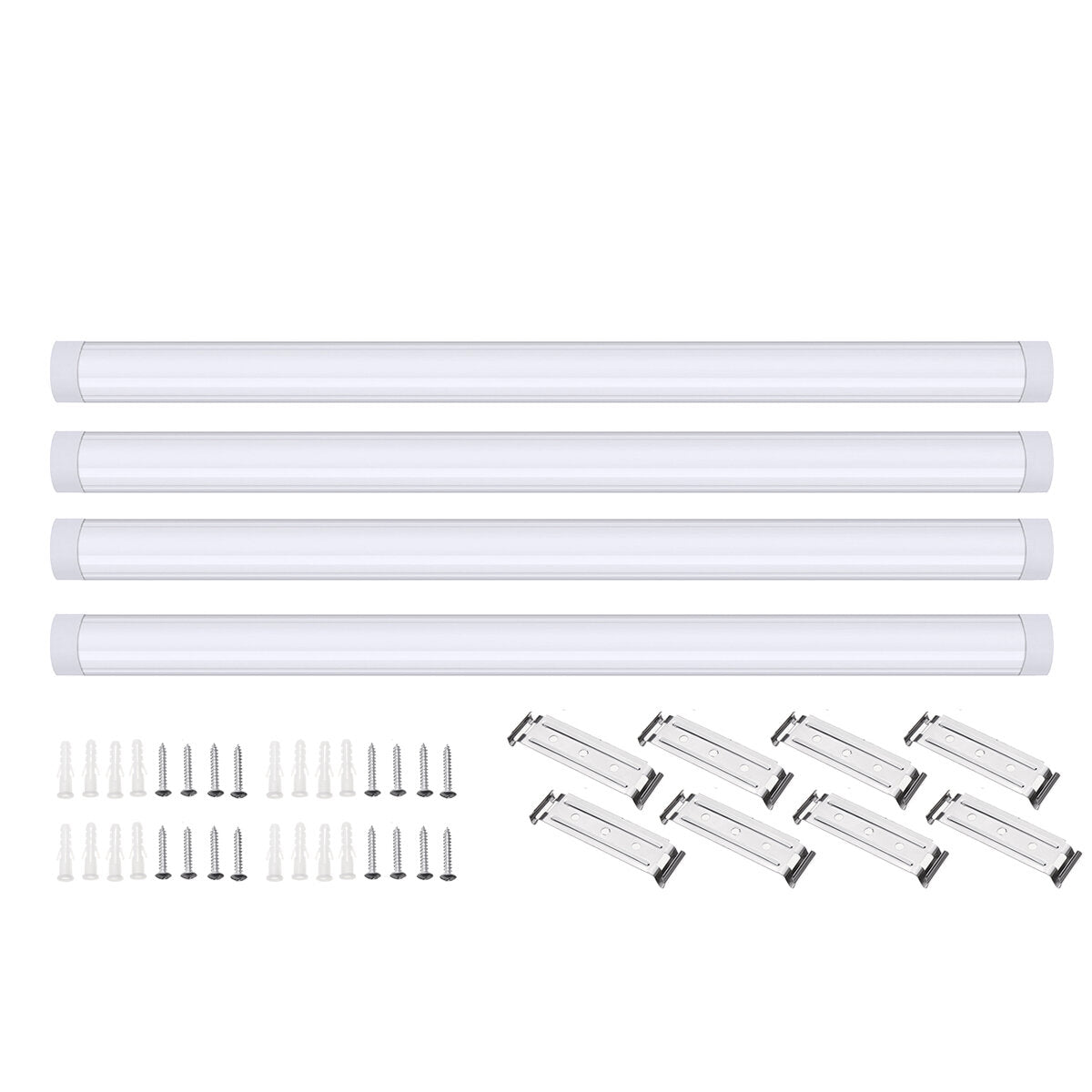 4Pcs 120cm AC85-265V LED Surface Mount Lights 2835SMD LED Batten Linear Tube Light for Office Supermarket Home