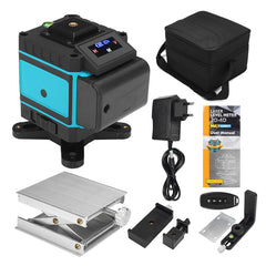 8/12/16 Line 360 Horizontal Vertical Cross 4D Green Light Laser Level Self-Leveling Measure Super Powerful Laser Beam