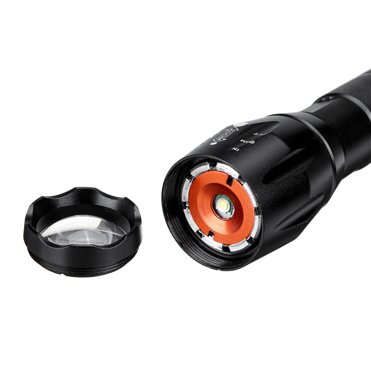 10W LED Flashlight Rechargeable 5 Modes Tactical Torch Light 18650 Battery US/EU/UK Plug