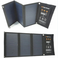 21W Foldable Solar Cells Charger Backpack Monocrystalline Solar Panel Charger with Dual USB Port for Phone Solar Battery
