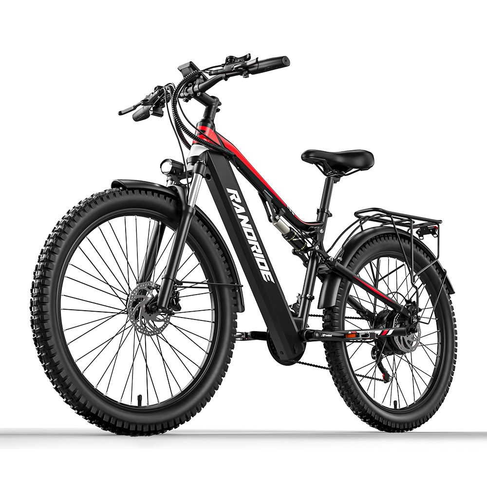 48V 17AH 1000W Recommended Top Speed 25KM/H 27.5*2.4 Inch Electric Bicycle 80-90KM Mileage Range Max Load 120KG