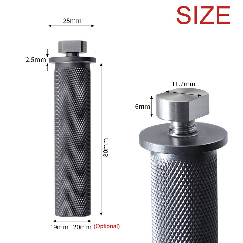 Aluminum Alloy Woodworking Table Limit Block with Precision Aperture 19mm/20mm, Easy Install, 2-Pack