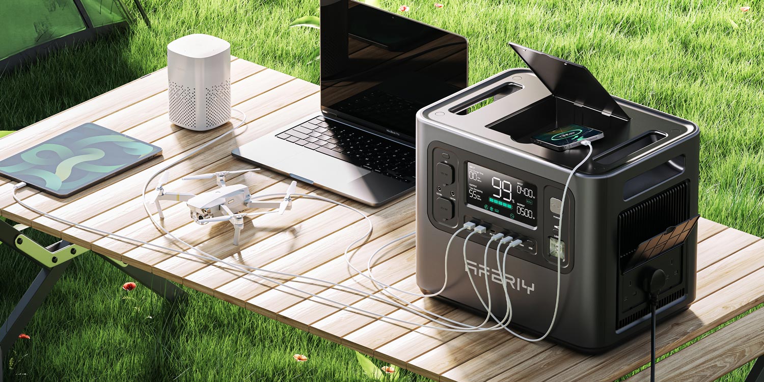 2400W 2048Wh LiFePO4 Portable Power Station, UK Plug, App Control, UPS & 13 Outputs for Camping, RV & Home Backup