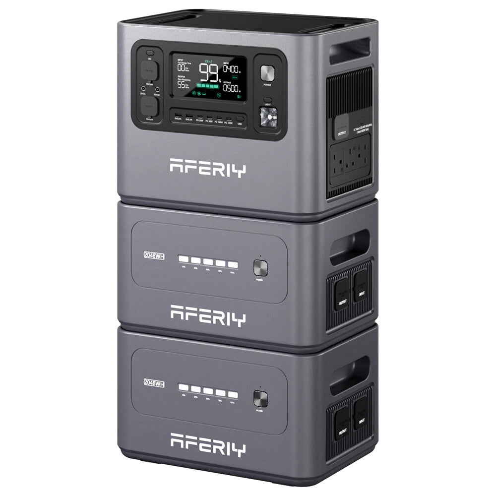 2800W 2048Wh LiFePO4 Portable Power Station, Optional Expansion Battery, 1200W Solar Input, App Control & UPS Backup