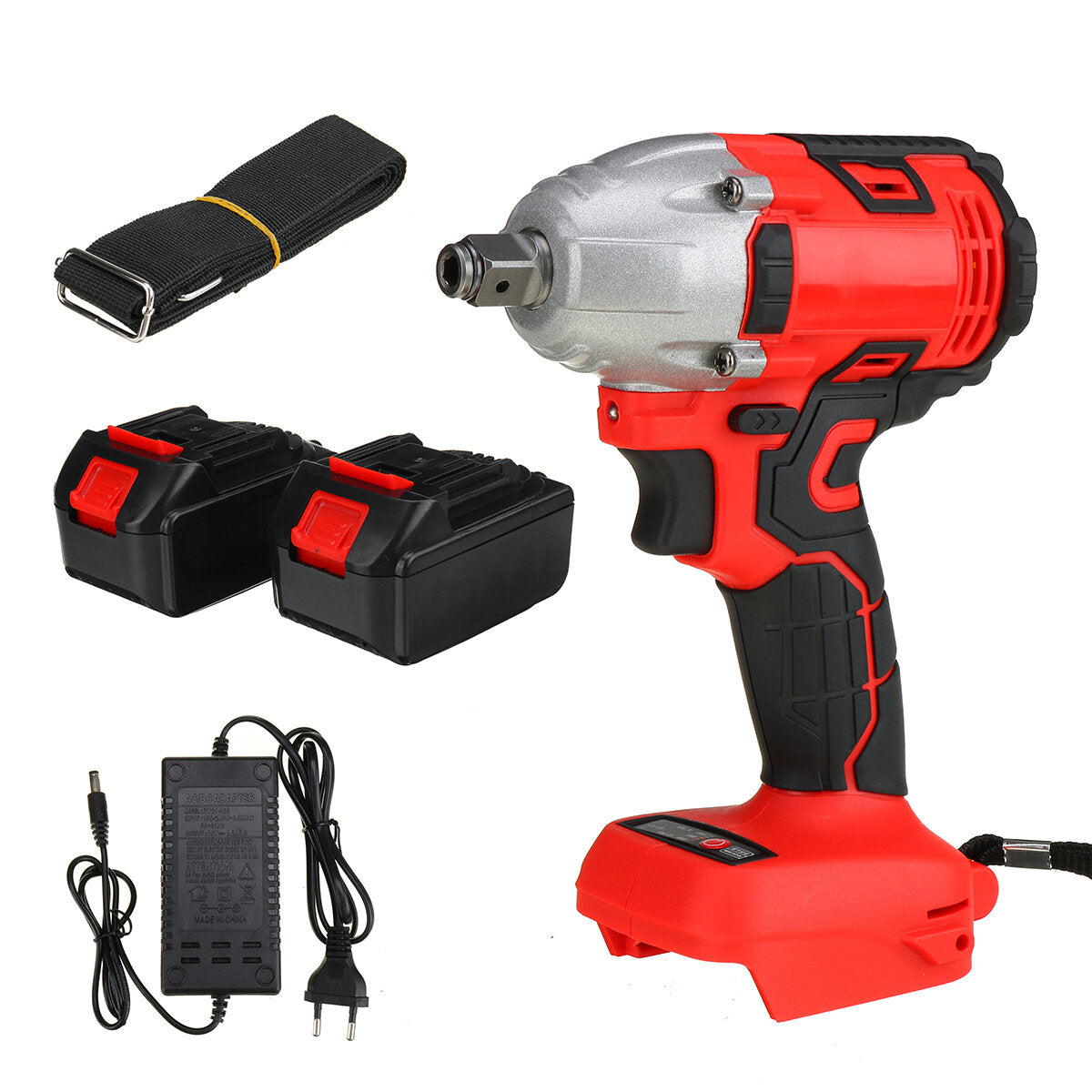 330NM 3000RPM Electric Cordless Brushless Impact Wrench W/ 1 or 2pcs Battery & 5pcs Sockets