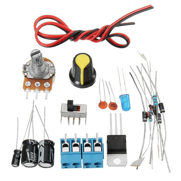 DIY LM317 Adjustable DC Power Supply Kit With Voltage Meter