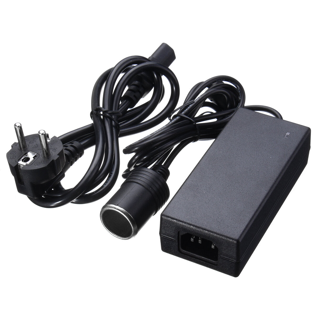 Vehicle Power Adapter DC12V to AC100-240V 5A 1.6M US / EU Plug