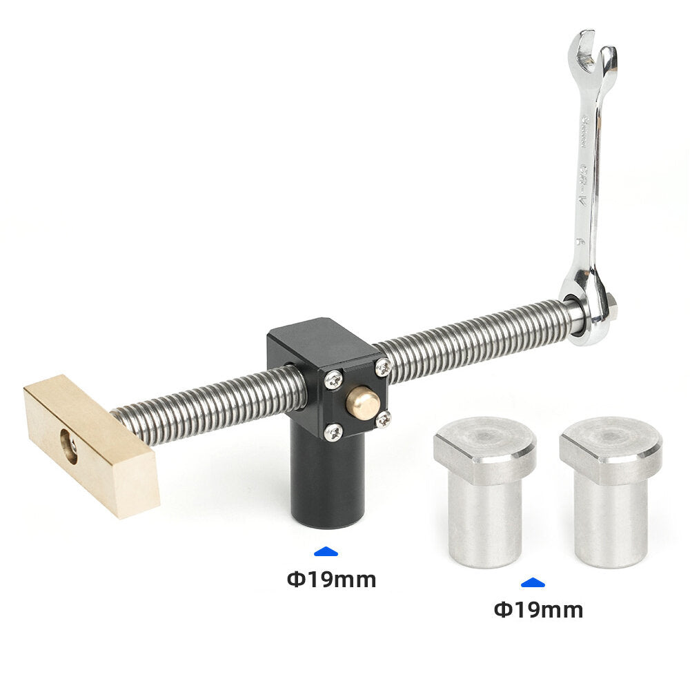 Universal Woodworking Vice for 19/20mm Table Holes, 0-120mm Clamping Range, Durable Brass & Steel, Compact & Secure