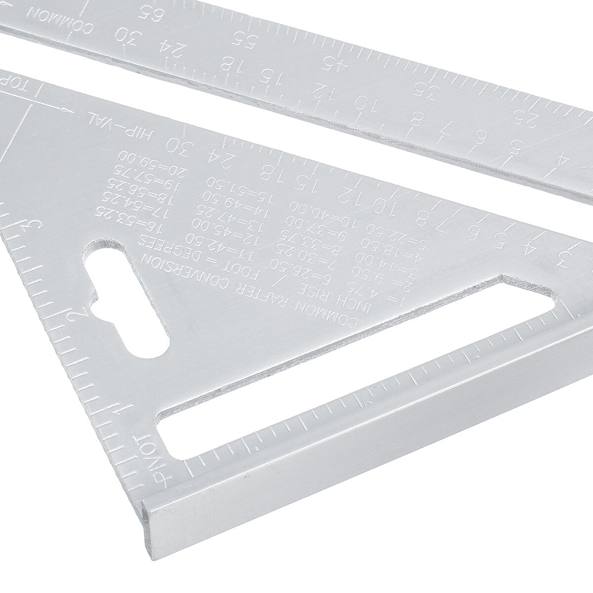 7/12" Aluminum Alloy Angle Square Triangle Ruler Roofing Carpenter Wood Working Tool