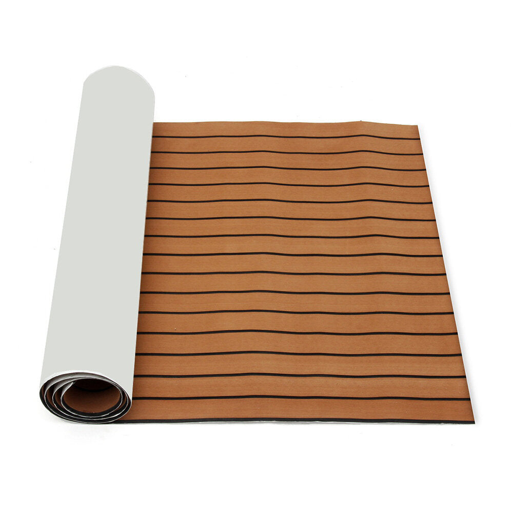 2700x900mm Self Adhesive Marine Boat Synthetic EVA Foam Floor Yacht Teak Deck Sheet Dark Brown