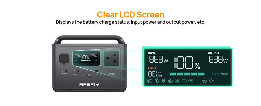 Portable Power Station 400W 256Wh LiFePO4 Battery, 300W AC & 120W Solar Charging for Reliable Backup for Camping,RV Outdoor Solar Generator