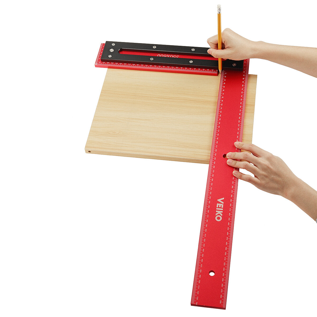 600mm Aluminum Alloy Carpenter Square - High Precision Laser-Etched Scale, Accurate 90° Right Angle, Durable Design