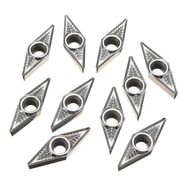 10pcs VCGT160408-AK H01 VCGT332-AK Carbide Inserts Lathe Tool for Aluminum