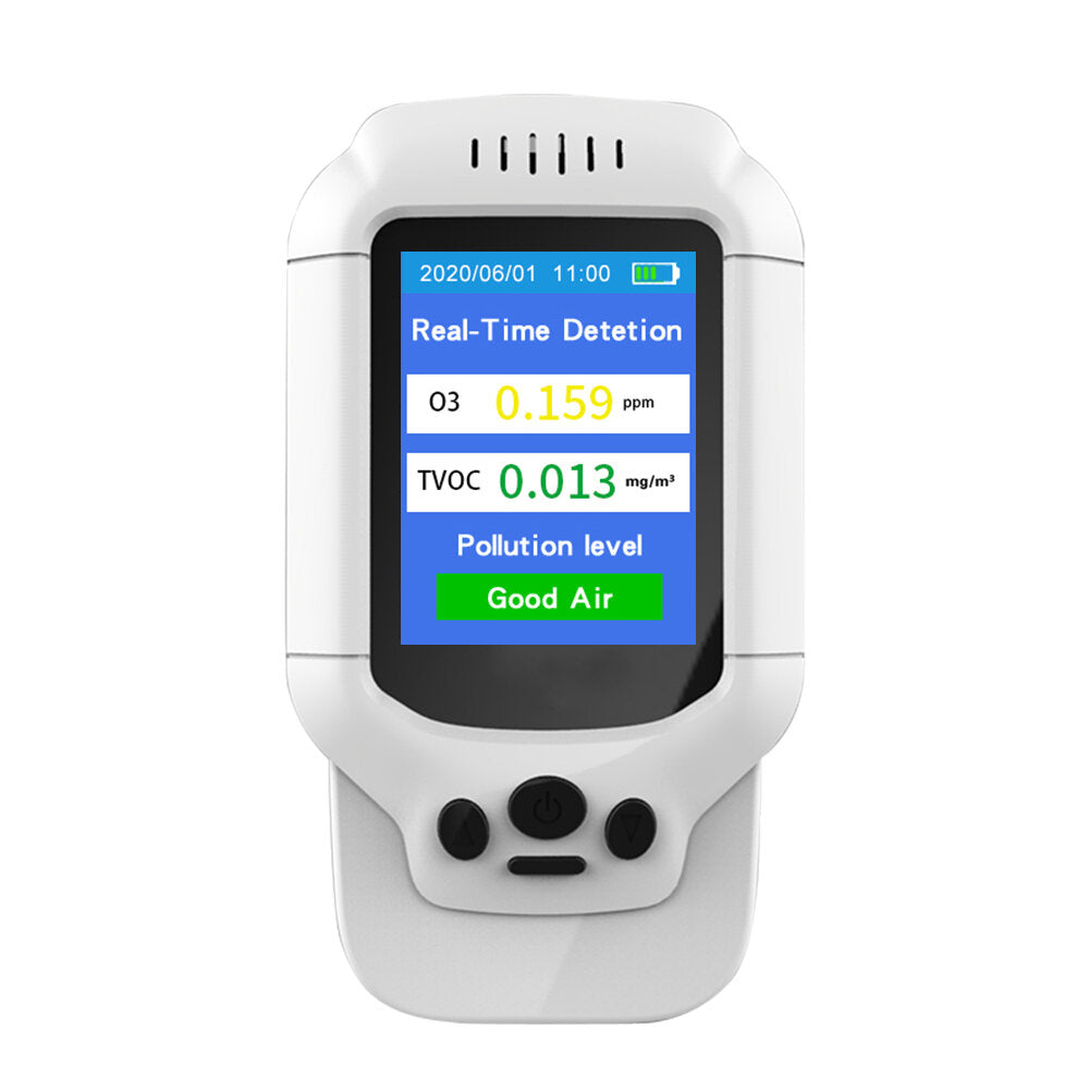 PM2.5 O Ozone TVOC Air Quality Tester USB Instrument 2.8 LCD Screen Carbon Dioxide Formaldehyde Dust Haze Meter