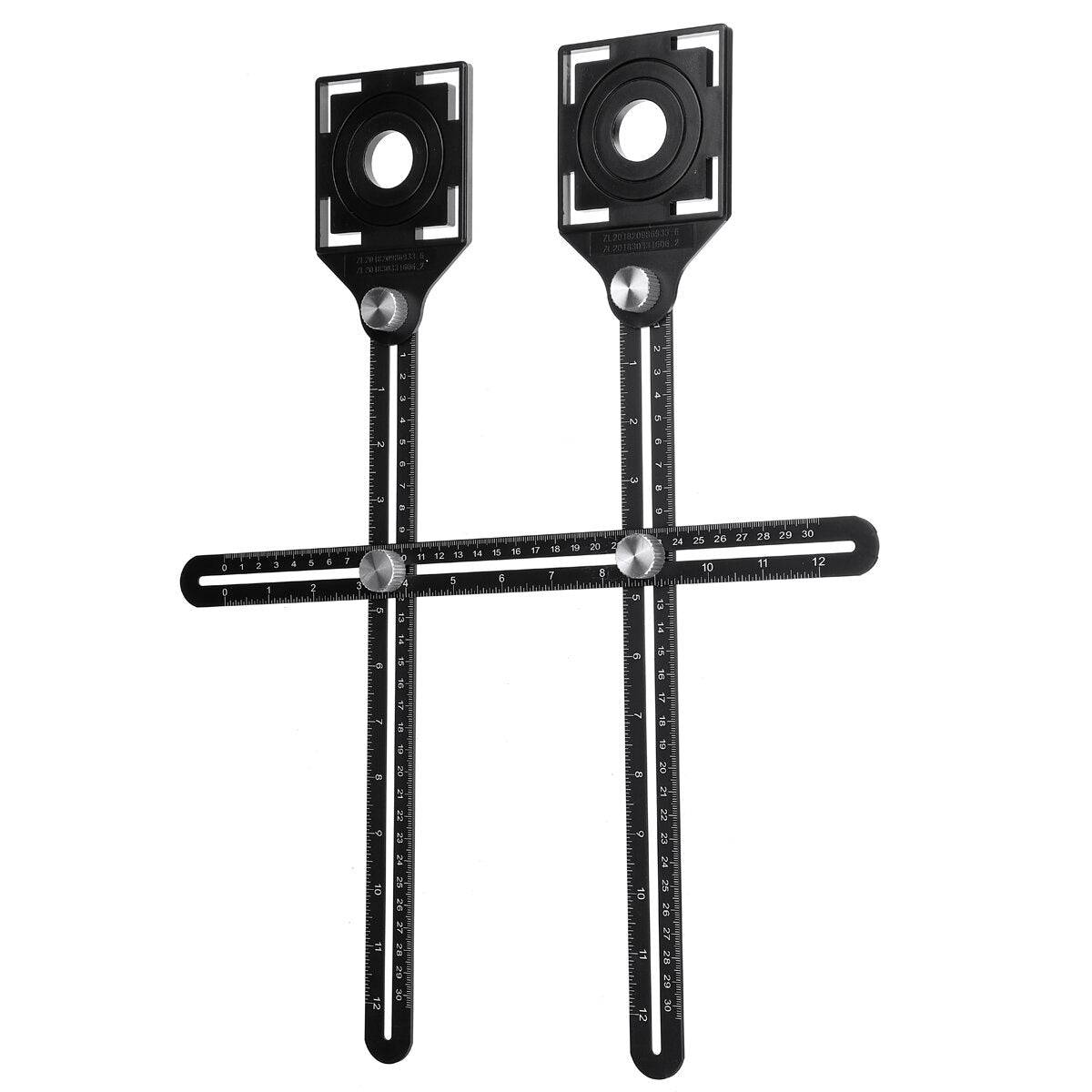 Multi Angle Adjustable Position Ruler Measuring Template Tool Drill Hole Locator