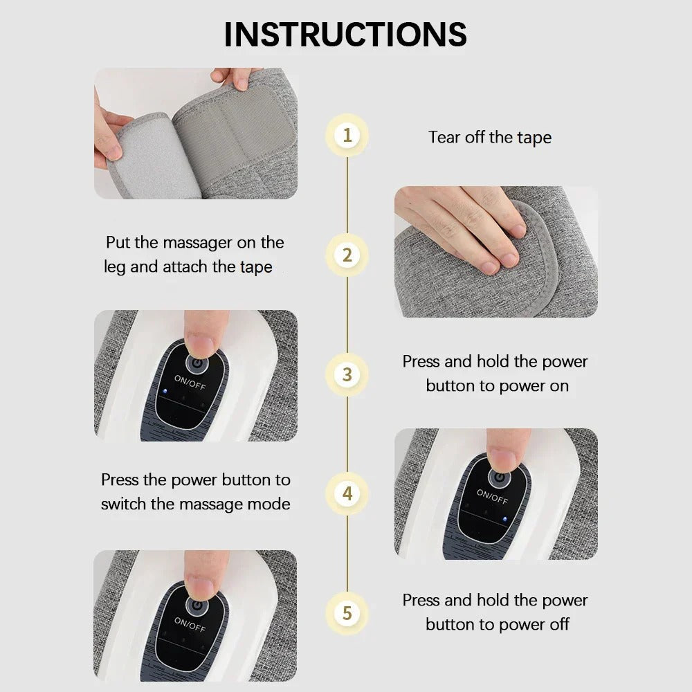 Dual-Purpose Leg & Arm Massager with Air Pressure, 3 Modes, 360° Calf Relaxation, Ideal for Office Workers