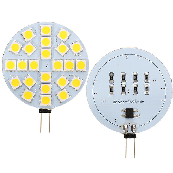 3W Dimmable SMD5050 24LEDs Warm White Pure White Ligth Bulb DC12V