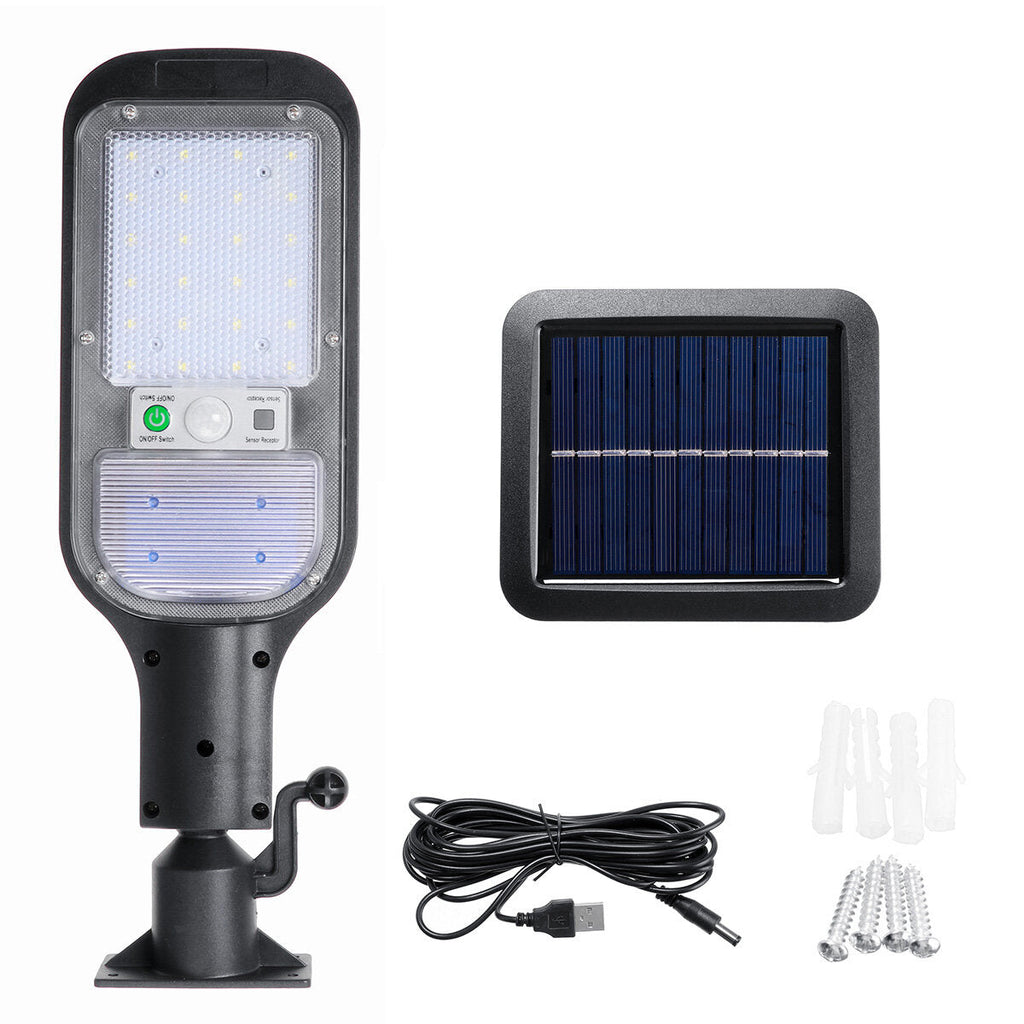 Split LED Solar Power Street Light PIR Motion Sensor Security Wall Lamp Waterproof Outdoor Garden with Remote Control