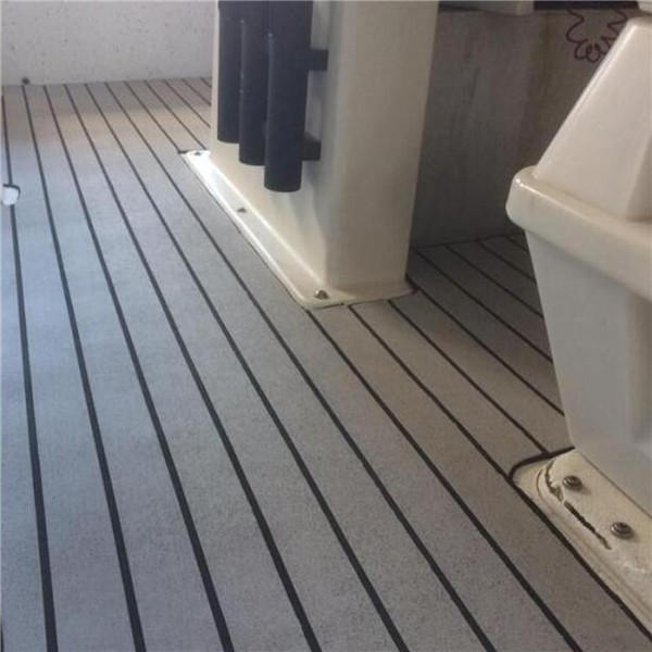 240x5.8x0.5cm EVA Flooring Faux Imitations Teak Gray&Black Decking Boat Flooring Sheet Pad