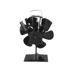 6 Blades Fireplace Fan Household Heater Stove Fan Fire Heat Thermal Powered Fuel Saving Fans