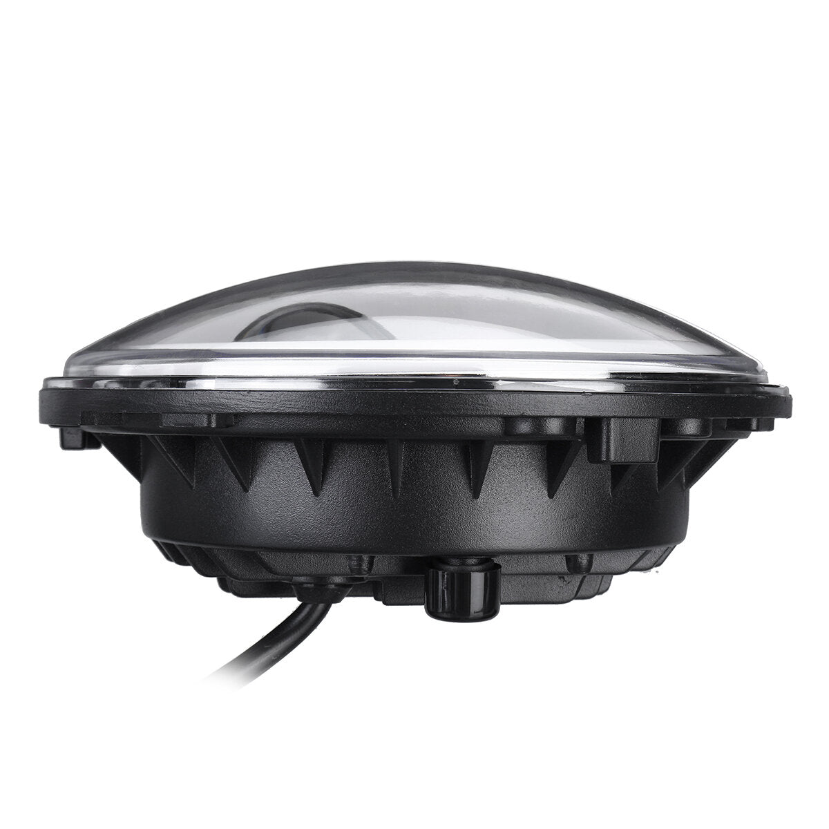 Motorcycle 7" LED Projector Headlight + 4.5" Passing Auxiliary Light With Aperture White And Yellow Bicolor